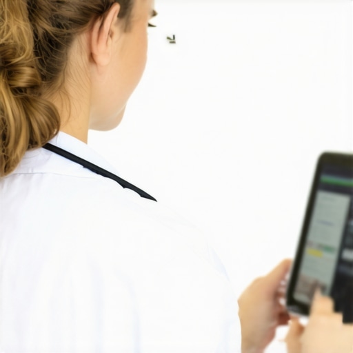 Doctor analyzing digital health data for weight loss progress