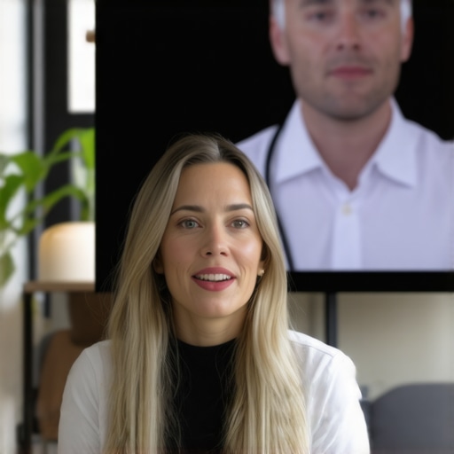 Doctor and patient discussing Ozempic treatment via telehealth platform.