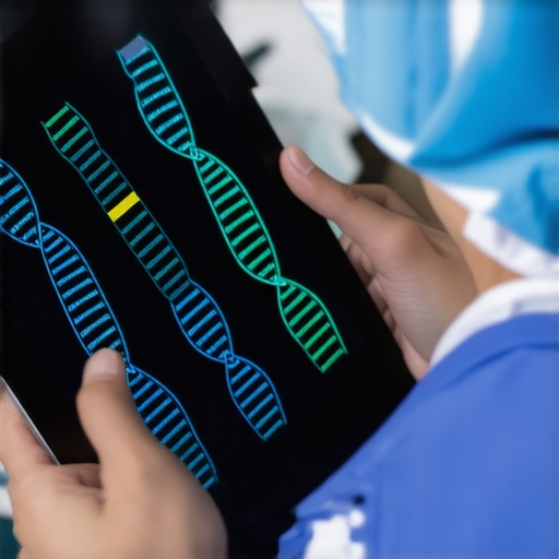 Genetic Data Analysis in Personalized Weight Loss Healthcare professional reviewing genetic information on a digital device for tailored weight management.