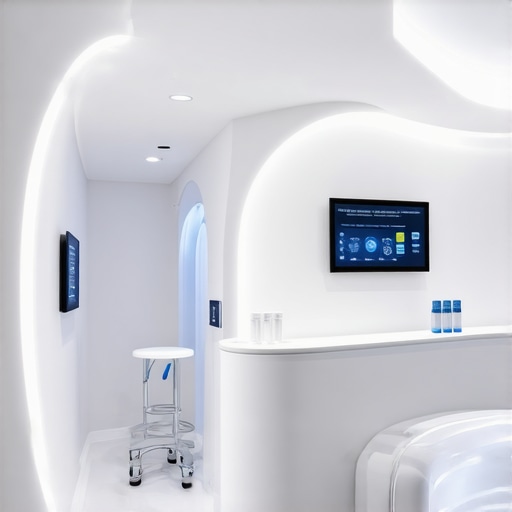 Advanced medical clinic with digital screens and personalized injection therapies