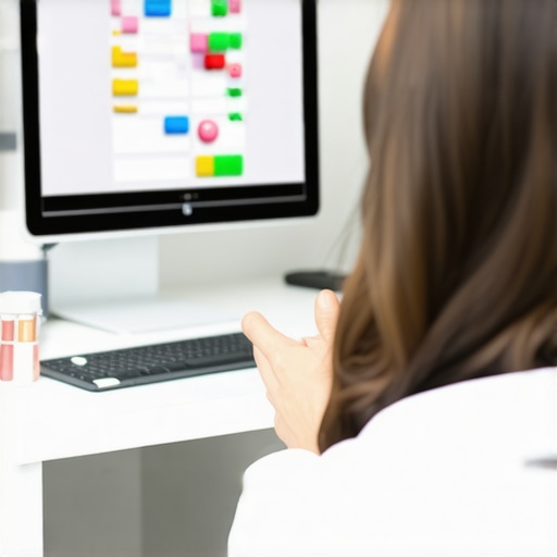 Doctor consulting patient via telehealth on medication options