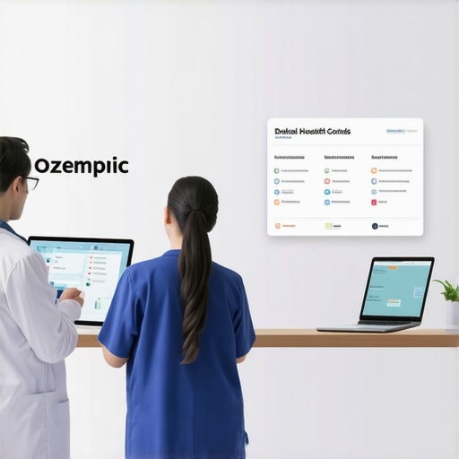 Doctor discussing weight loss medication Ozempic with patient in a clinic setting