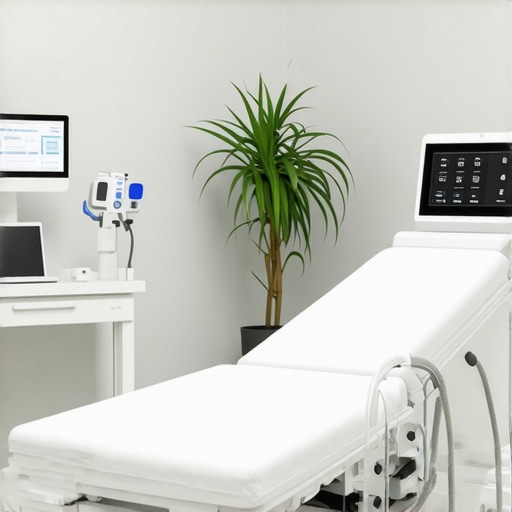 A high-tech medical clinic showcasing advanced health technology for weight management