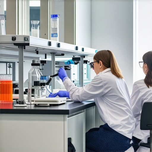 Scientists conducting research on weight loss drugs in a laboratory