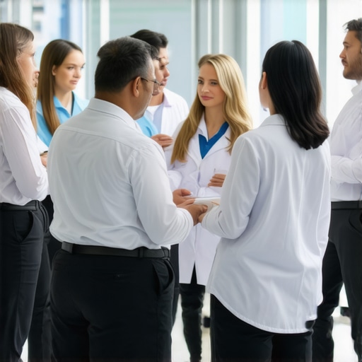 Researchers and pharma executives collaborating on obesity medication development.