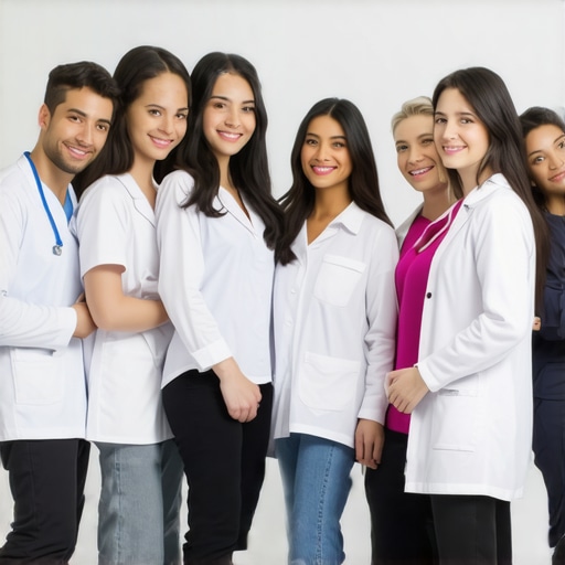 Modern Ozempic Clinic Setting Healthcare professionals consulting with patients at an Ozempic clinic