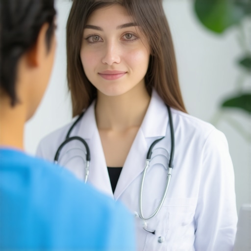 Telehealth Consultation for Weight Loss Doctor and patient engaging in virtual weight management consultation